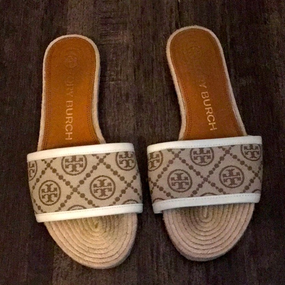 Tory Burch monogram espadrille sandals